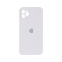 Чехол Silicone Case Full camera Square edge iPhone 11 Pro Max White