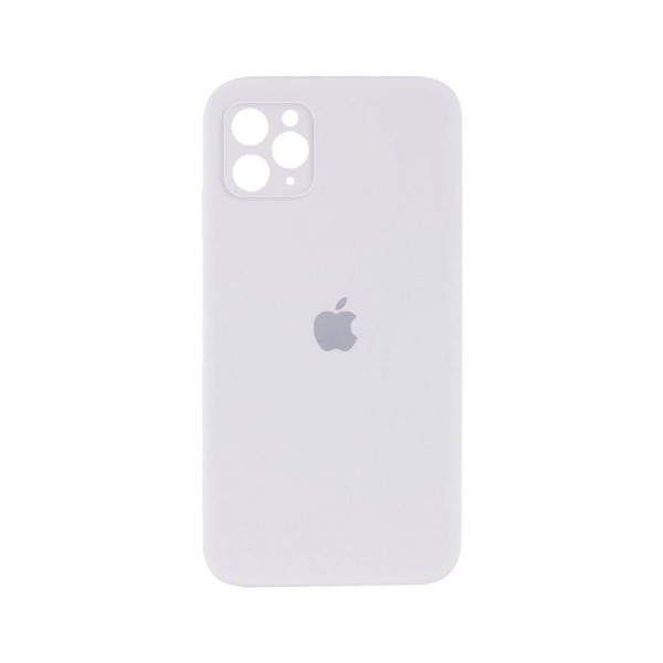 Чехол Silicone Case Full camera Square edge iPhone 11 Pro Max White