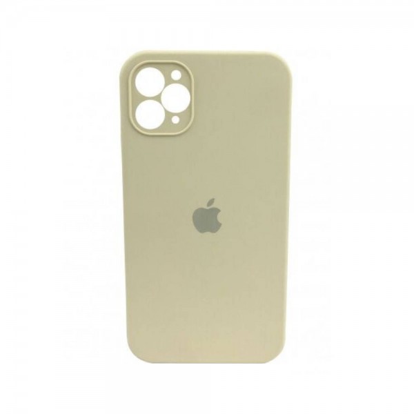 Чохол Silicone Case Full camera Square Edge iPhone 11 Pro Max Antique White
