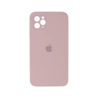 Чехол Silicone Case Full camera Square edge iPhone 11 Pro Max Pink