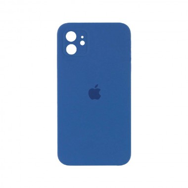 Чехол Silicone Case Full camera Square edge iPhone 11 Midnight Blue