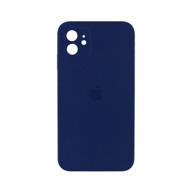 Чехол Silicone Case Full camera Square edge iPhone 11 Royal Blue