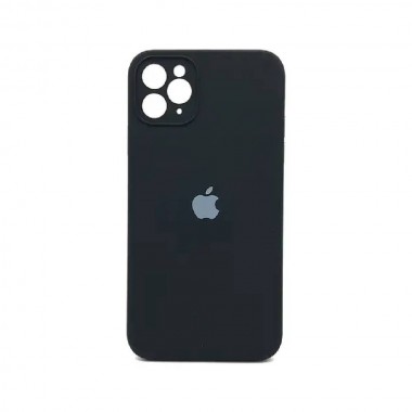 Чехол Silicone Case Full camera Square edge iPhone 11 Pro Max Black