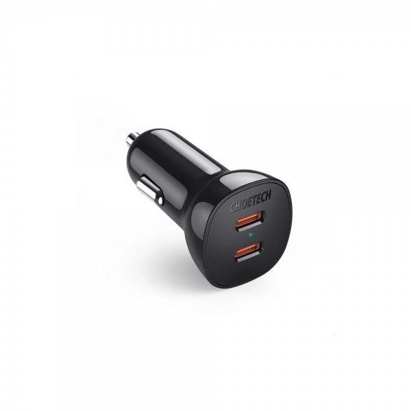 АЗУ Choetech 40W Dual Type-C Fast Car Charger