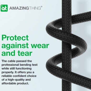 AmazingThing Thunder Pro USB-C to USB-C 140W (1.8m) Black