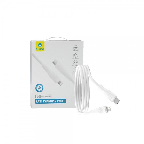 Кабель Blueo TPE·PD Fast Charging USB-C to Lightning Cable White