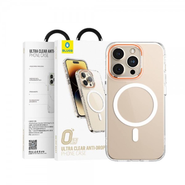 Чохол Blueo Ultra Clear Anti-Drop Case для iPhone 14 Pro with MagSafe Orange