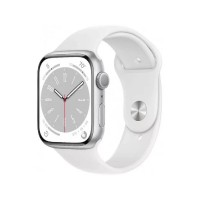 Б/У Apple Watch Series 8 GPS 45mm Silver Aluminum Case with White Sport Band (MP6N3)