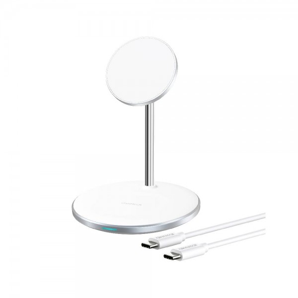 БЗУ Choetech Magnetic 2 in 1 magnetic Wireless Charging Stand White